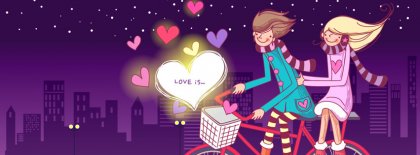 Retro Happy Valentines Day Facebook Covers